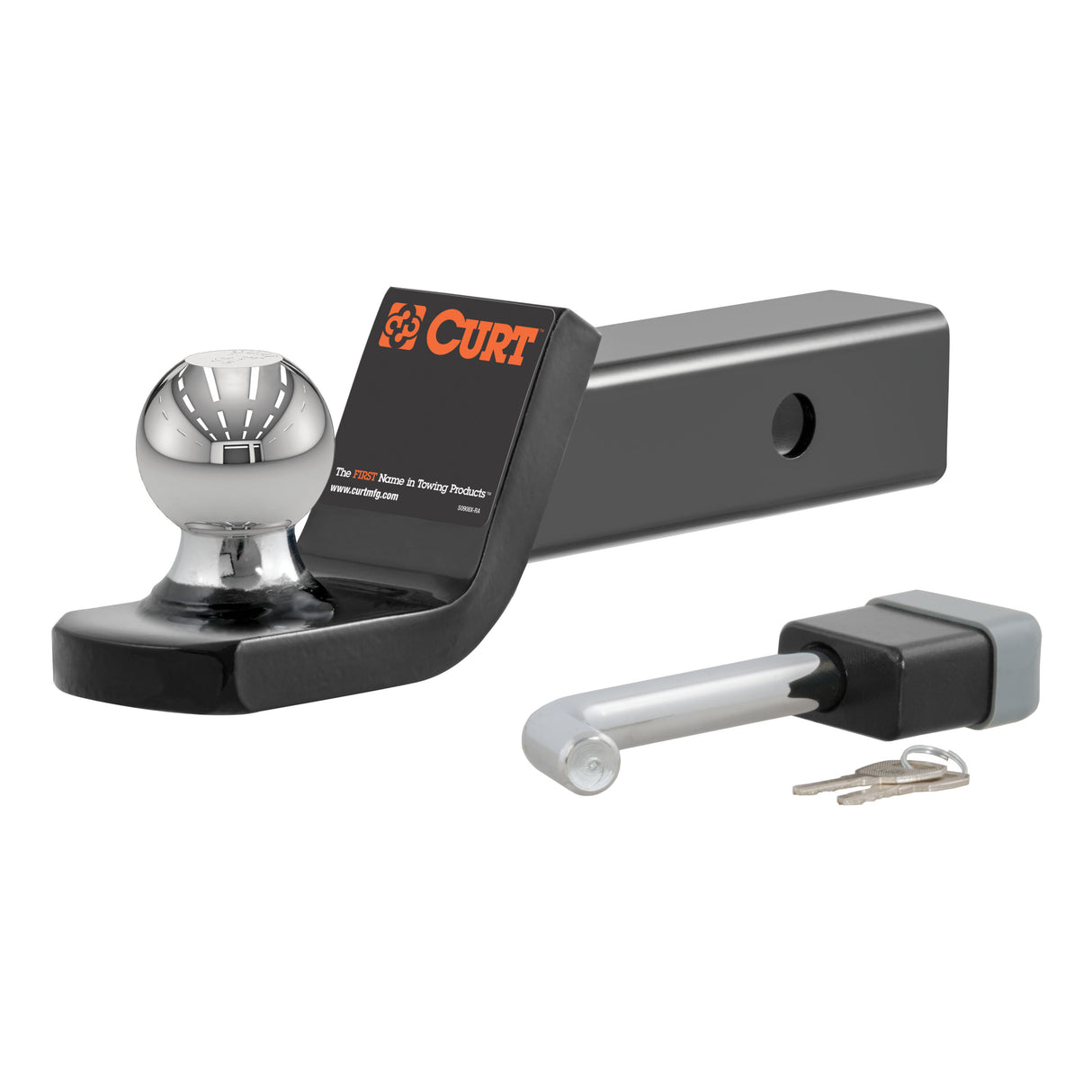 Curt - Towing Starter Kit with 2" Ball (2" Shank, 7,500 lbs, 2" Drop) - 45141