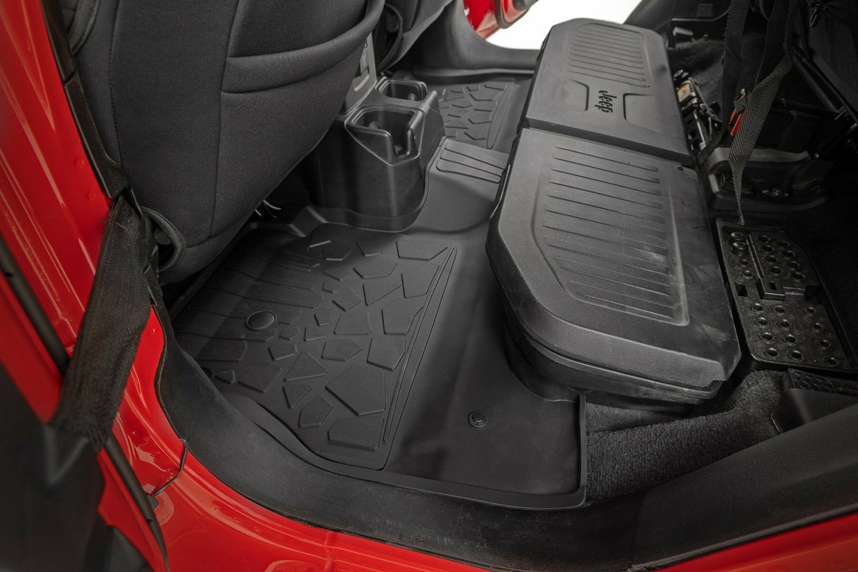 Rough Country - Flex-Fit Floor Mats - FR & RR - RR Lockable - Jeep Gladiator JT 4WD (2020-2024) - FF-61501