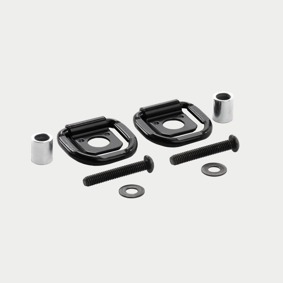 Decked - DECKED D-rings - cargo tie downs - one (1) set of two (2) - A0087-RING-BLK