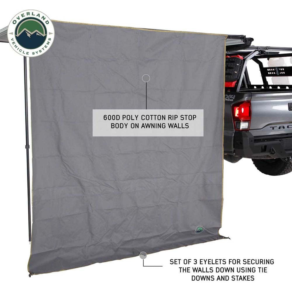 Overland Vehicle Systems - Overland Vehicle Systems Nomadic 6.5 inch Awning Shade Wall - 18089909