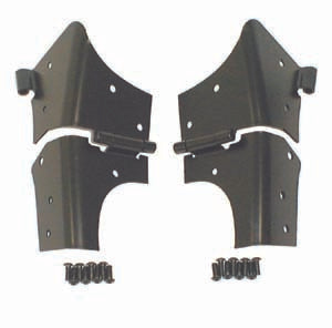 Rugged Ridge - Rugged Ridge 11209.02 Windshield Hinge Kit, Black; 97-06 Jeep Wrangler TJ - 11209.02