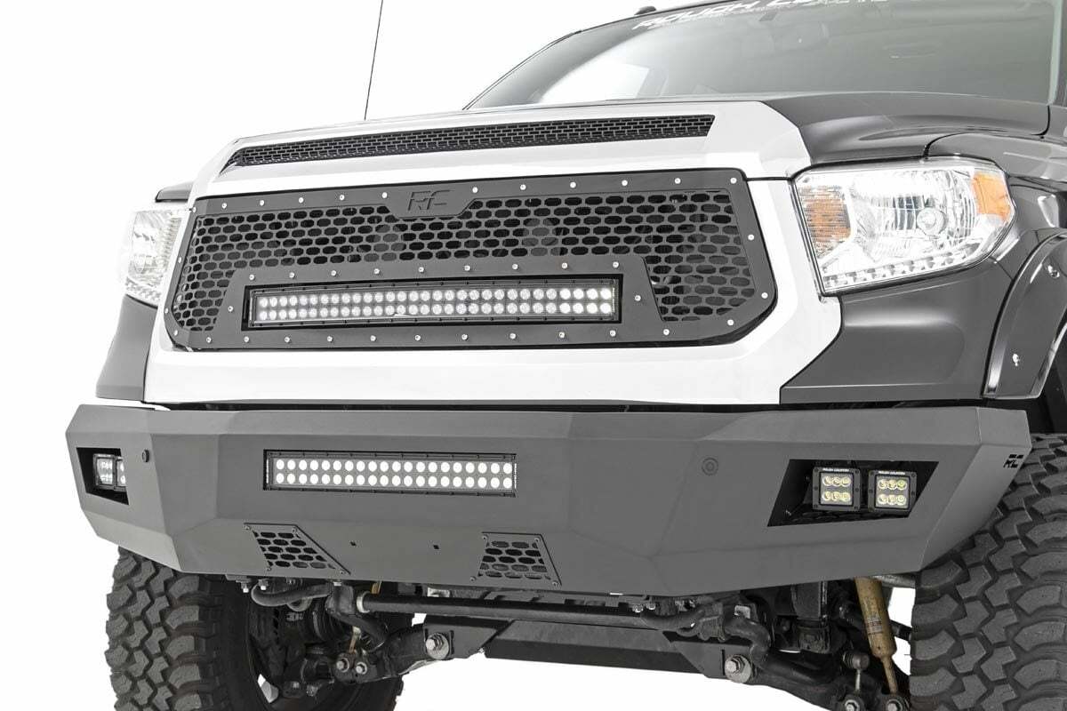 Rough Country - Mesh Grille - 30" Dual Row LED - Black - Toyota Tundra (14-17) - 70226