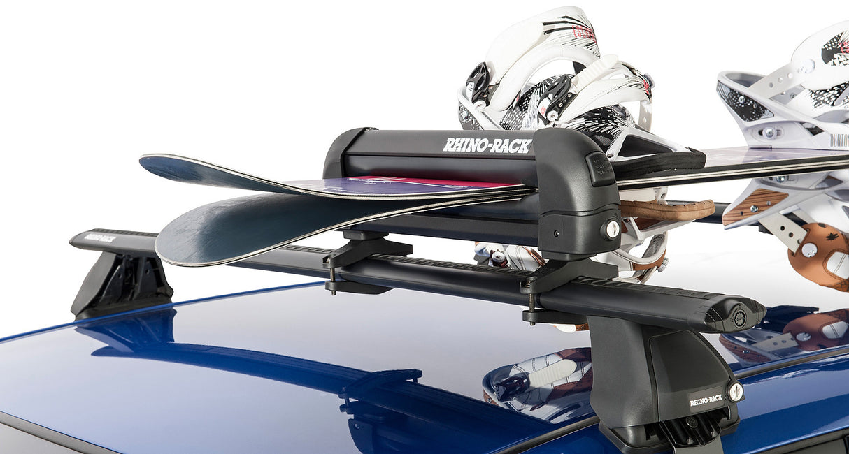 Rhino Rack - Roof Top Ski and Snowboard Carrier - 3 skis or 2 snowboards - 573