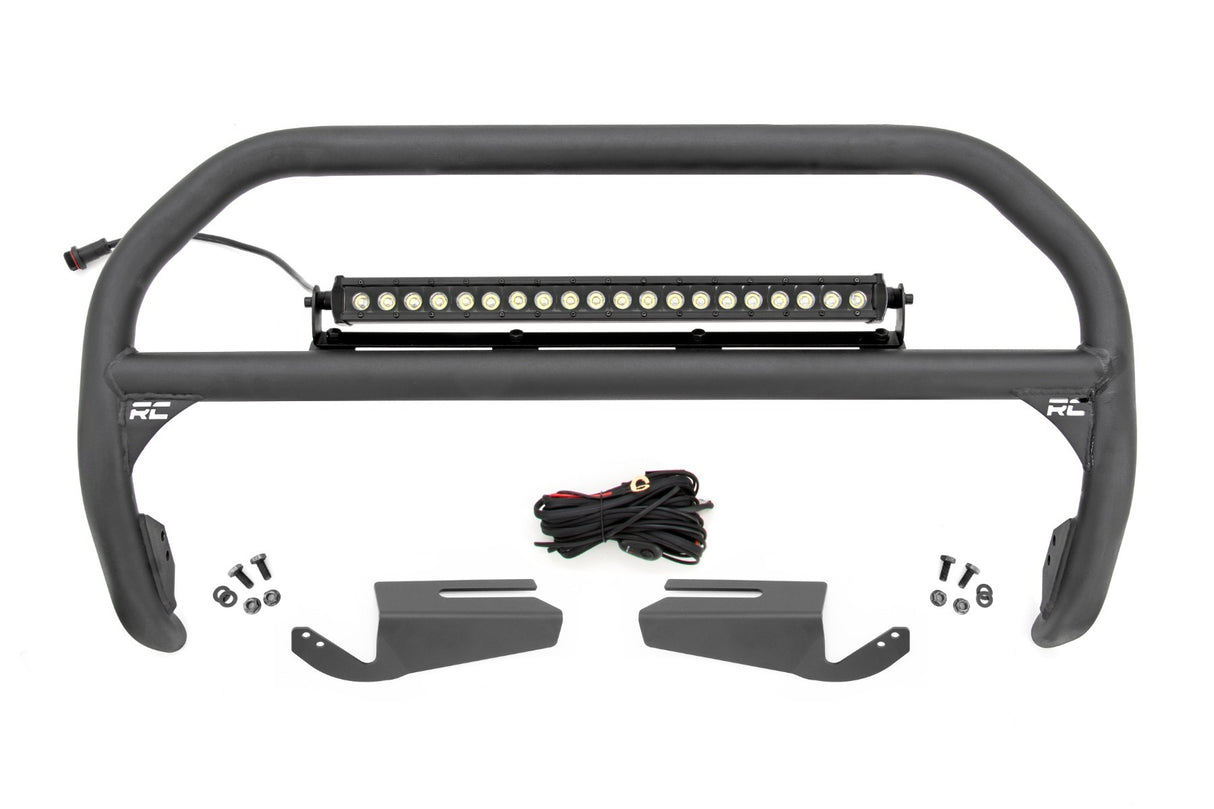 Rough Country - Nudge Bar - 20 Inch Black Single Row LED - OE Modular Steel - - Ford Bronco (21-23) - 51101