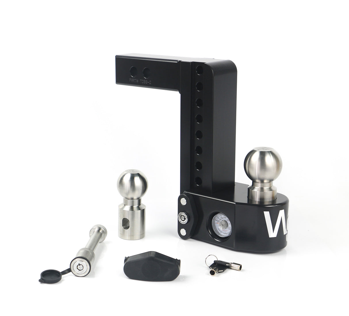 Weigh Safe 8" Drop Hitch with 2" Shank w/ Keyed Alike WS05 - WS8-2-KA-CER-BLA