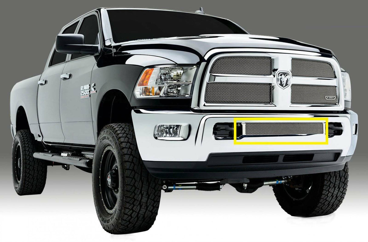 T-Rex Grilles - 1 Pc Small Mesh Stainless Steel Sport Bumper Grille Replacement - 45452