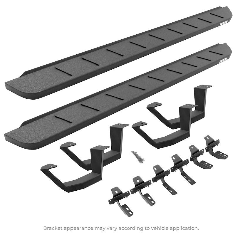 Go Rhino - 63450673T - RB10 Running Boards With Mounting Brackets - Protective Bedliner Coating