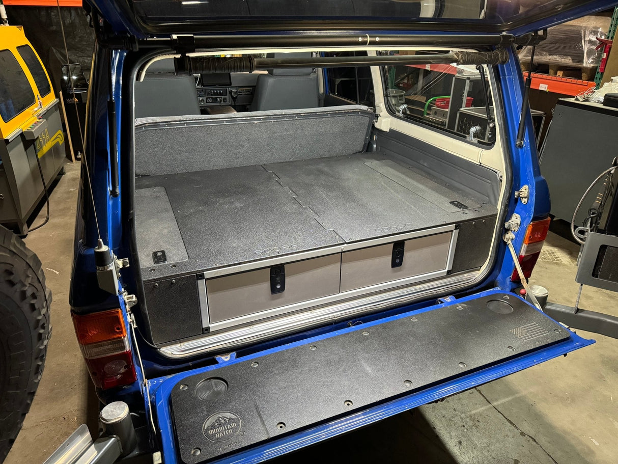 Toyota Land Cruiser 1980-1989 60 Series - Side x Side Drawer Module with Fitted Top Plate - 41 3/8"W x 9-1/2"H x 40"D