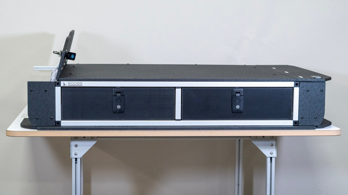 Toyota Land Cruiser 1991-1997 80 Series - Side x Side Drawer Module with Fitted Top Plate - 43-3/8" W x 8" H x 40" D