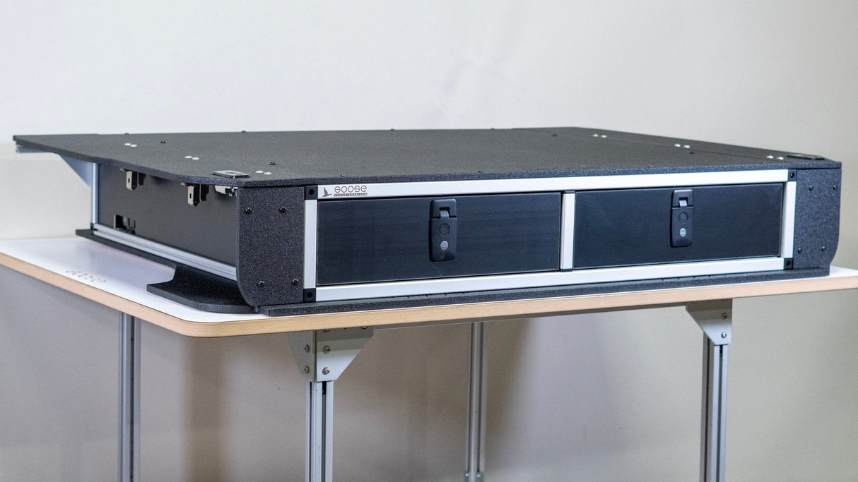 Toyota Land Cruiser 1991-1997 80 Series - Side x Side Drawer Module with Fitted Top Plate - 43-3/8" W x 8" H x 40" D