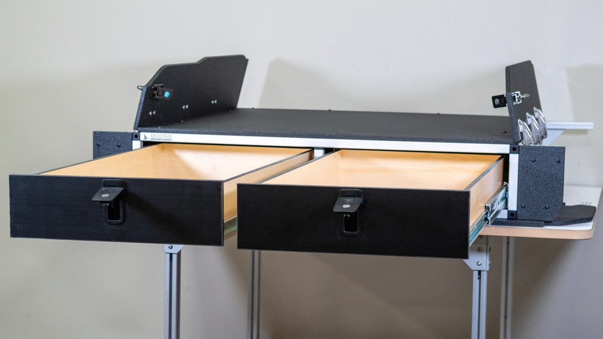 Toyota Land Cruiser 1991-1997 80 Series - Side x Side Drawer Module with Fitted Top Plate - 43-3/8" W x 8" H x 40" D