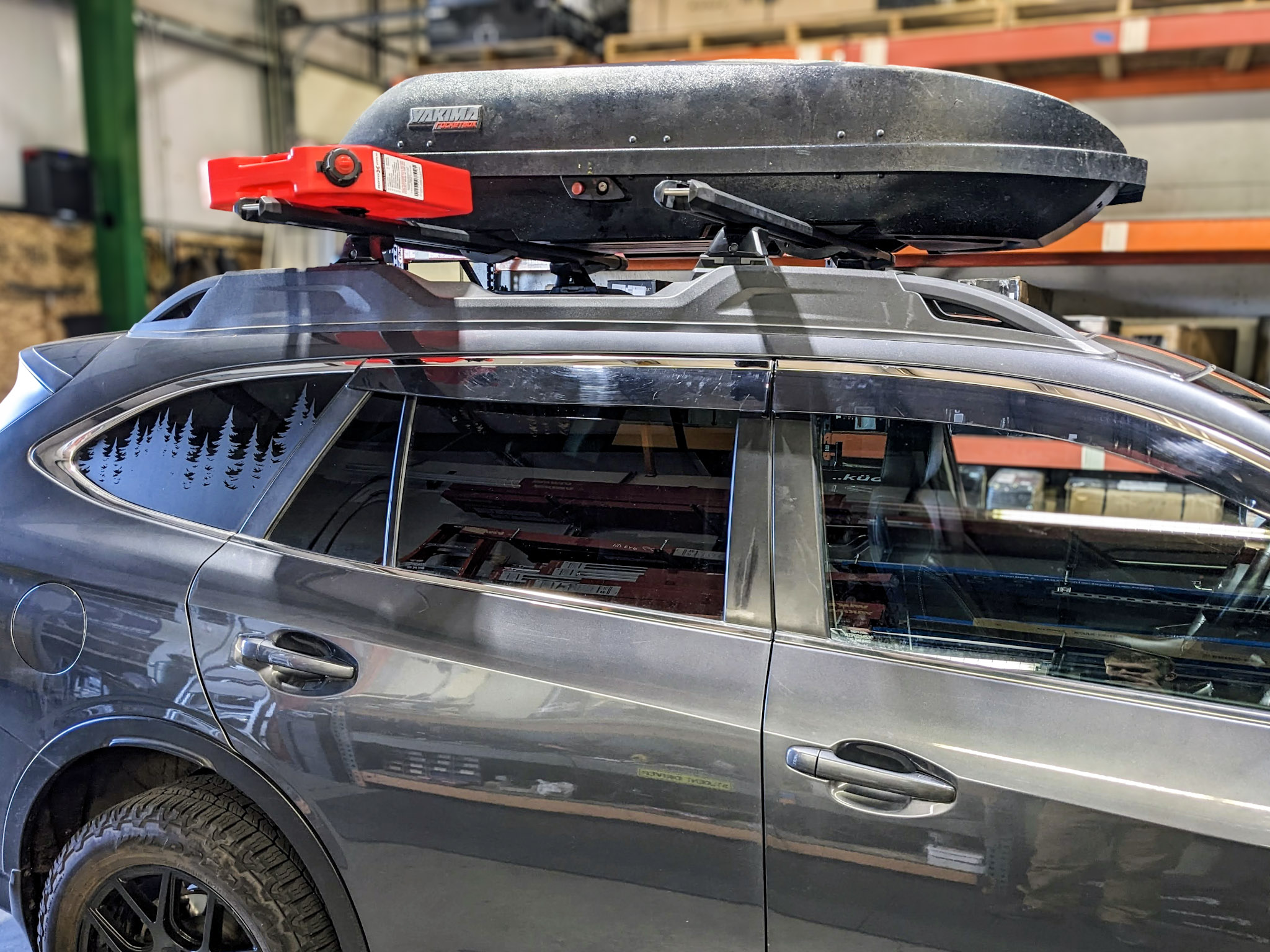 2020 Subaru Outback - Yakima Crossbars, Yakima Cargo Box, and RotoPax Gas Can