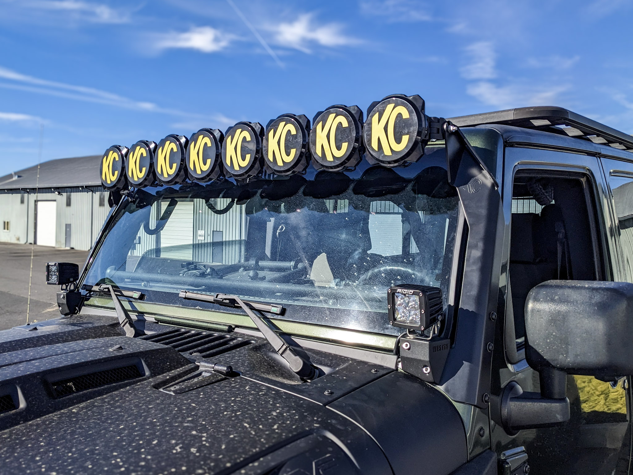 2017 Jeep Wrangler JK - KC Gravity Titan Overhead Light Bar