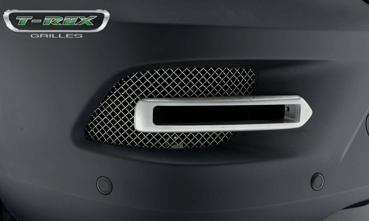 T-Rex Grilles - 2 Pc Small Mesh Stainless Steel Upper Class Grille Insert - B45850