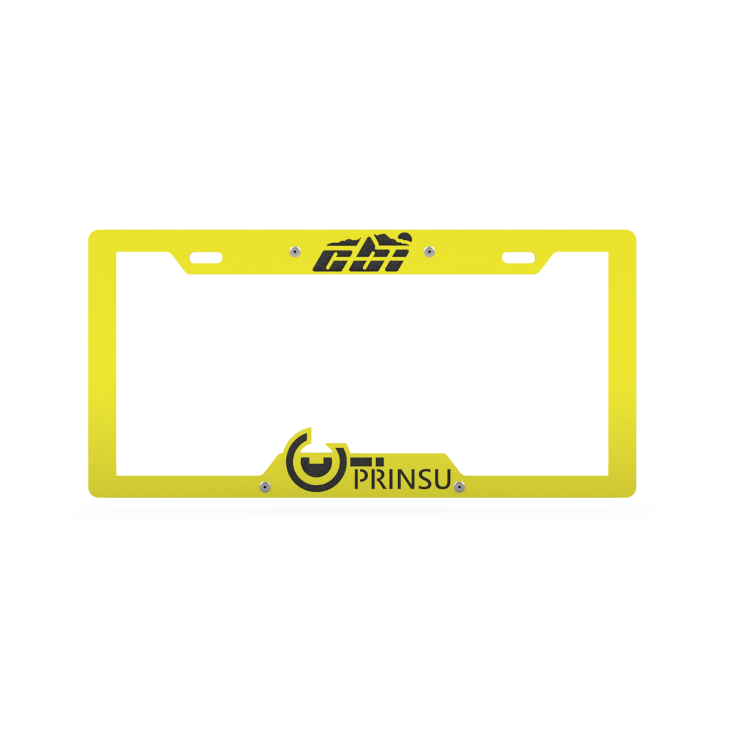 Prinsu - License Plate Cover - Yellow/Black - 600-000-000-152