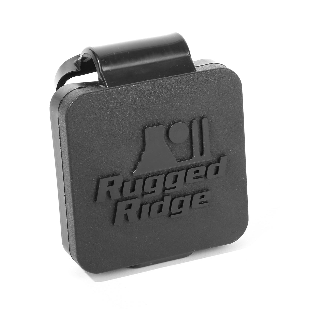 Rugged Ridge - 2 Inch Receiver Hitch Plug, Black, Rugged Ridge Logo - 11580.26