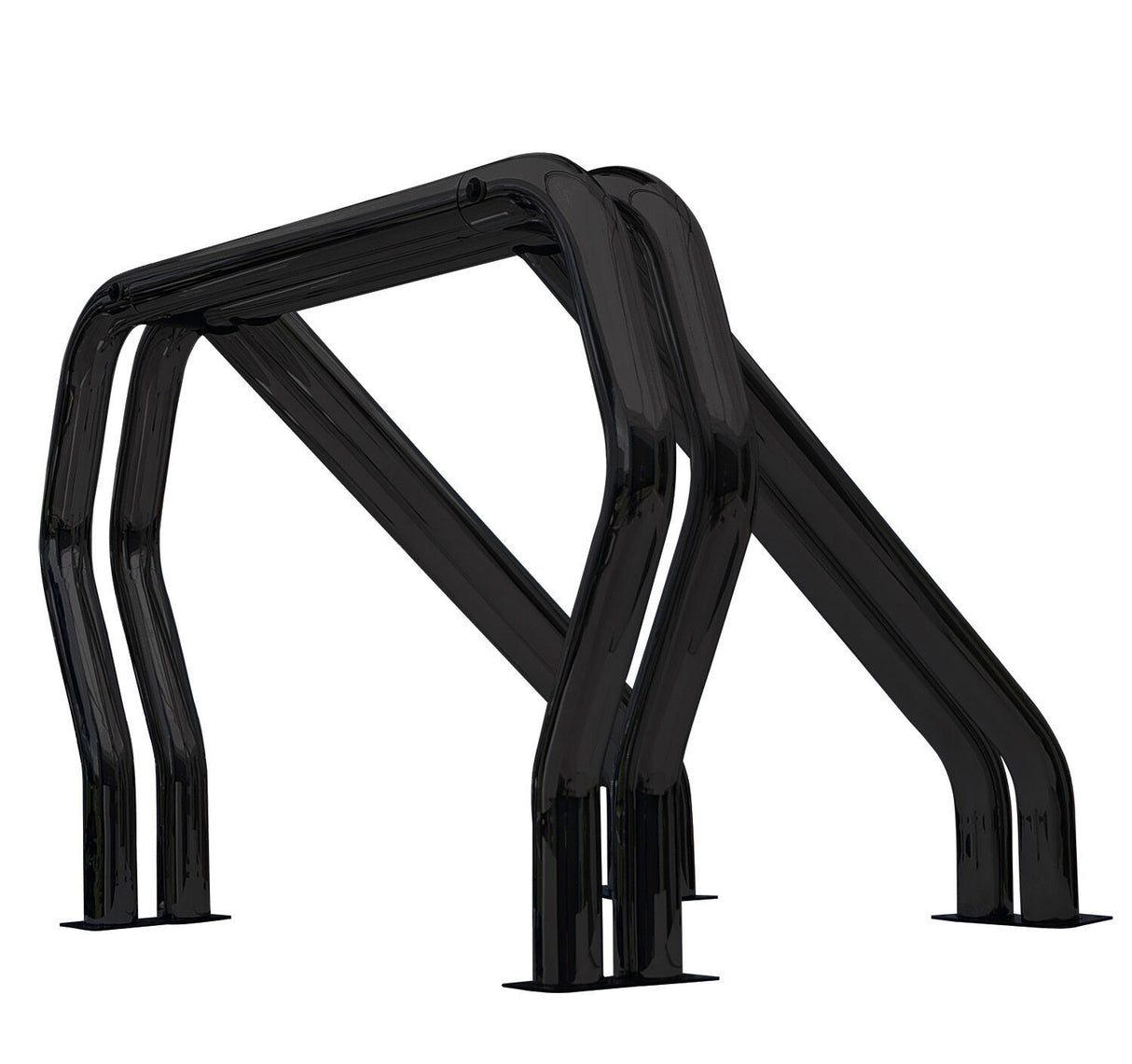Go Rhino 9809560DDB - Double Bar/Double Kicker (Between Wheel Wells) - Black Powdercoat