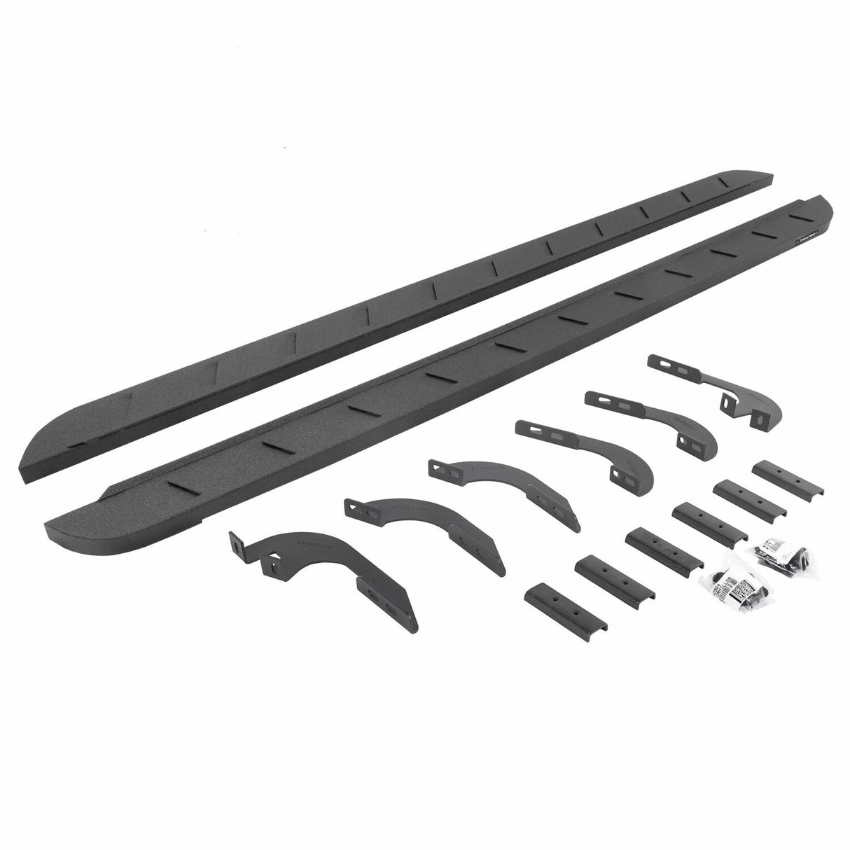 Go Rhino 63442987ST - RB10 Slim Line Running Boards With Mounting Brackets - Protective Bedliner Coating