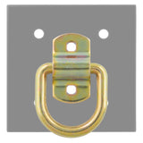 Curt - 3" x 3" Surface-Mounted Tie-Down D-Ring (3,600 lbs, Yellow Zinc) - 83740