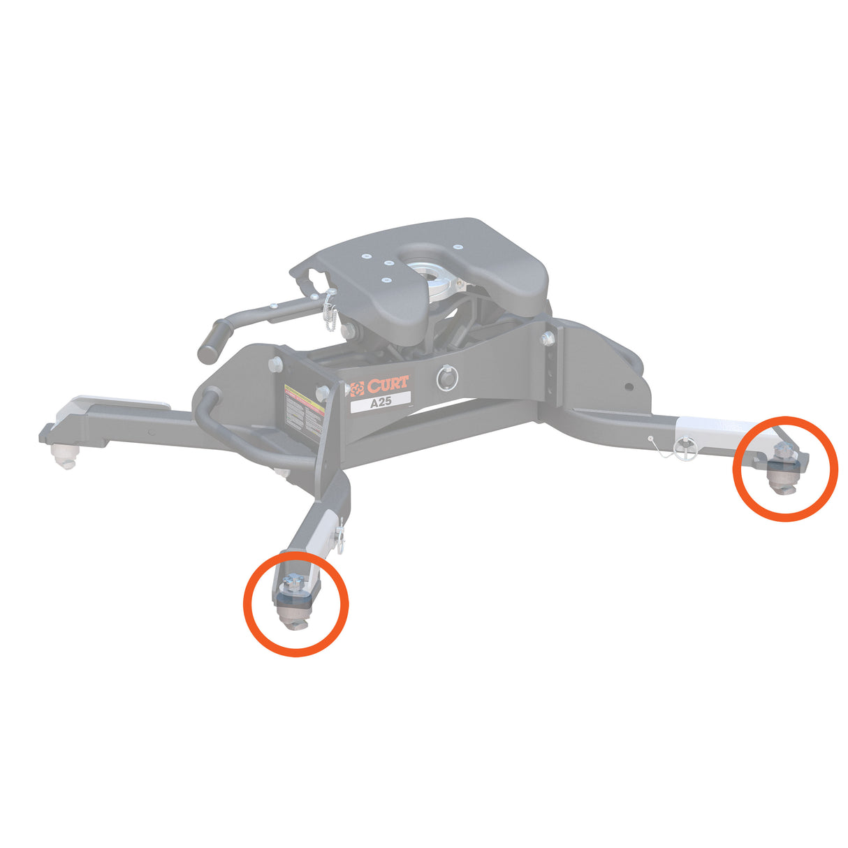 Curt - Replacement 5th Wheel Puck System Anchors for Ram (Large, Fits 16021, 16022) - 19203