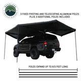 Overland Vehicle Systems - XD Nomadic 270 - Awning W/Lights and Black Out , Driver Side, Black Body, Black Trim and Black Travel Cover - 19690001