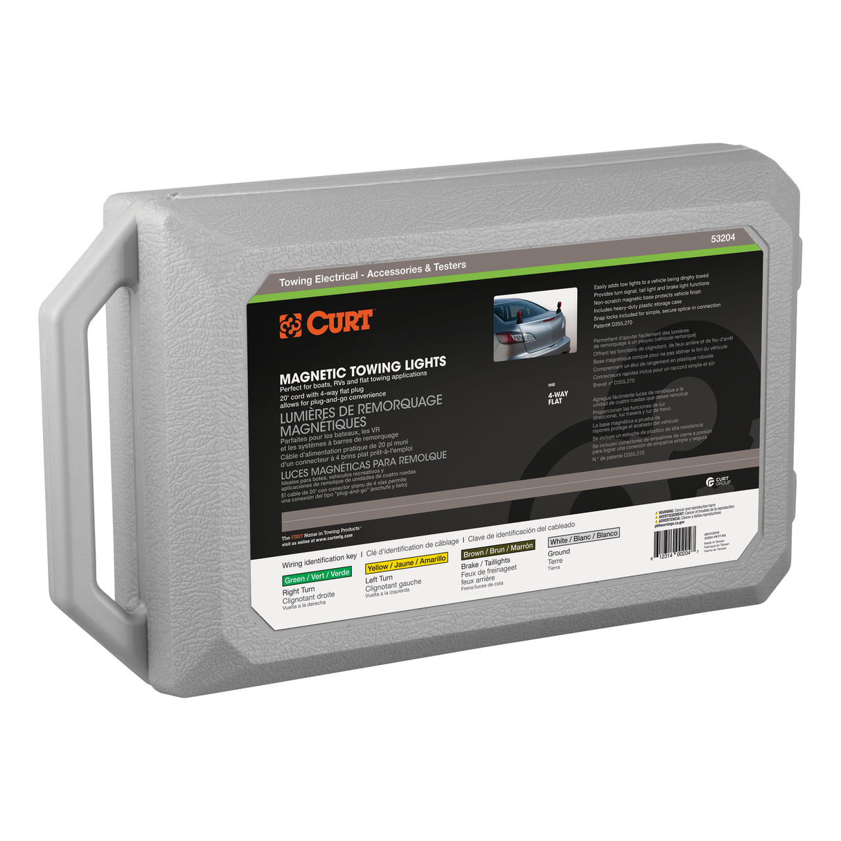 Curt - Magnetic Tow Lights with Storage Case - 53204