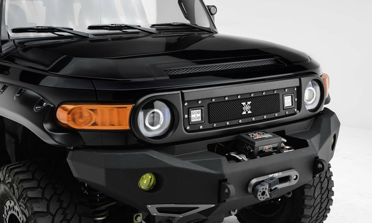 T-Rex Grilles - 1 Pc Small Mesh Mild Steel Torch Grille Insert - Includes Universal Wiring Harness - 6319321