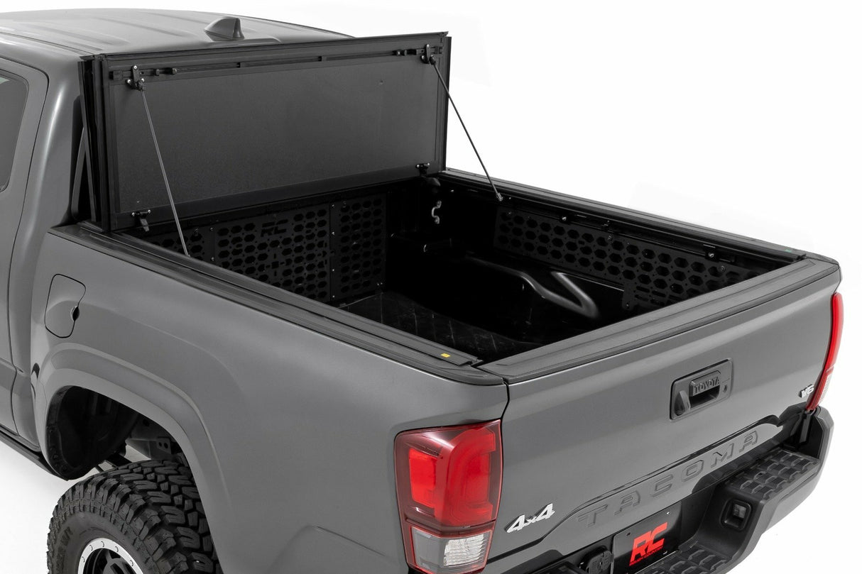 Rough Country - Hard Tri-Fold Flip Up Bed Cover - 5' Bed - Toyota Tacoma 2WD 4WD (16-23) - 49420500