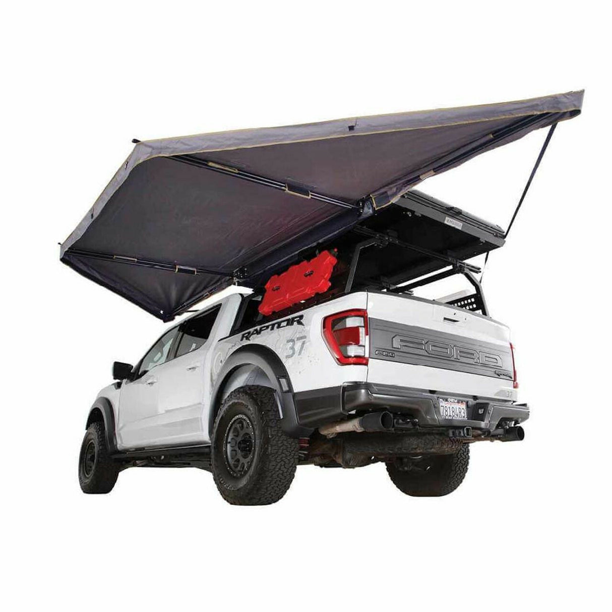 Overland Vehicle Systems - HD Nomadic 180 LTE - Awning, Grey Body, Green Trim and Black Travel Cover - 19609917