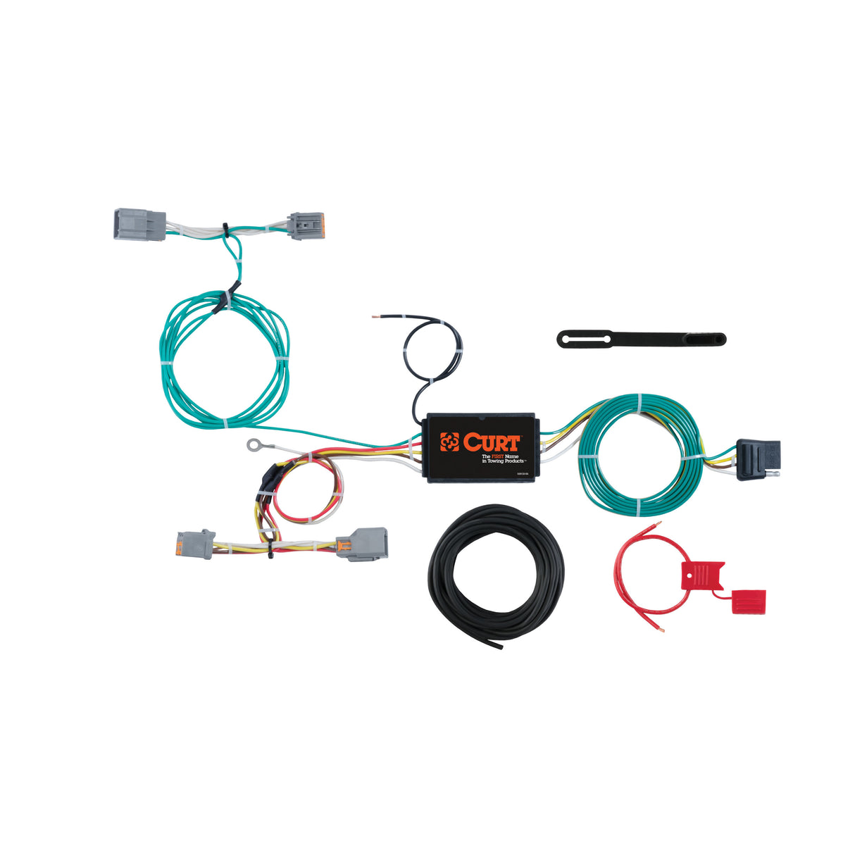 Curt - Custom Wiring Harness, 4-Way Flat Output, Select Volvo V60 - 56287