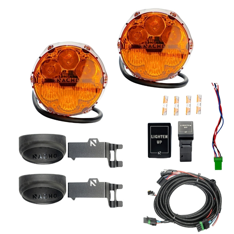 Nacho Offroad Technology - JL/JT SAE 3PC WHT FOG KT - V3JW2KWSO