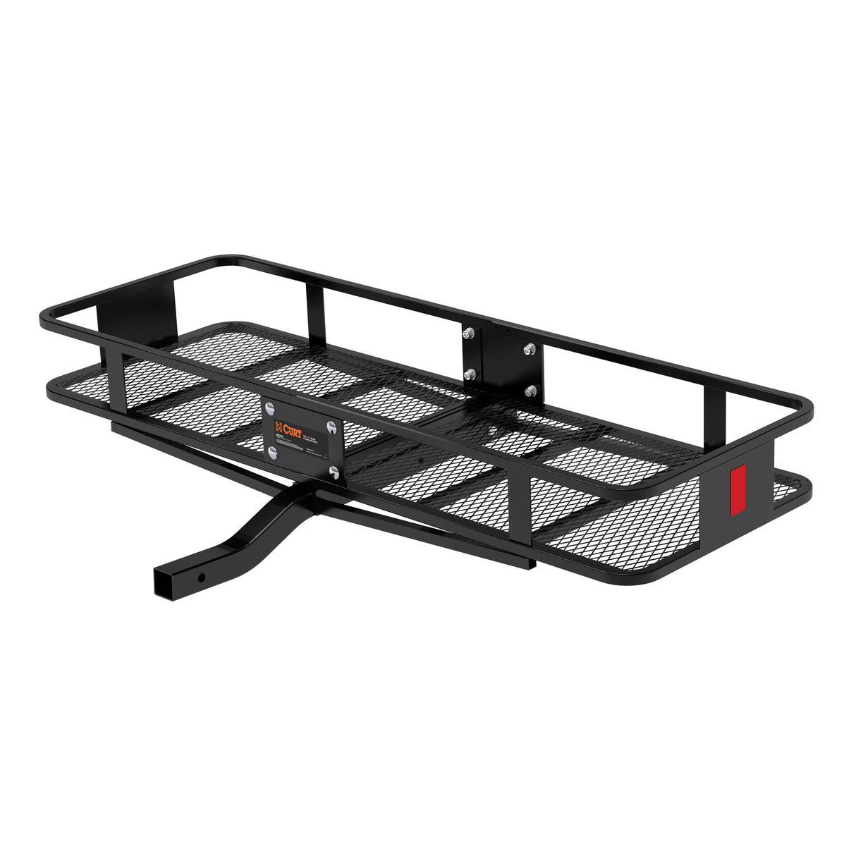 Curt - 60" x 20" Black Steel Basket Cargo Carrier (Fixed 2" Shank, 500 lbs.) - 18150