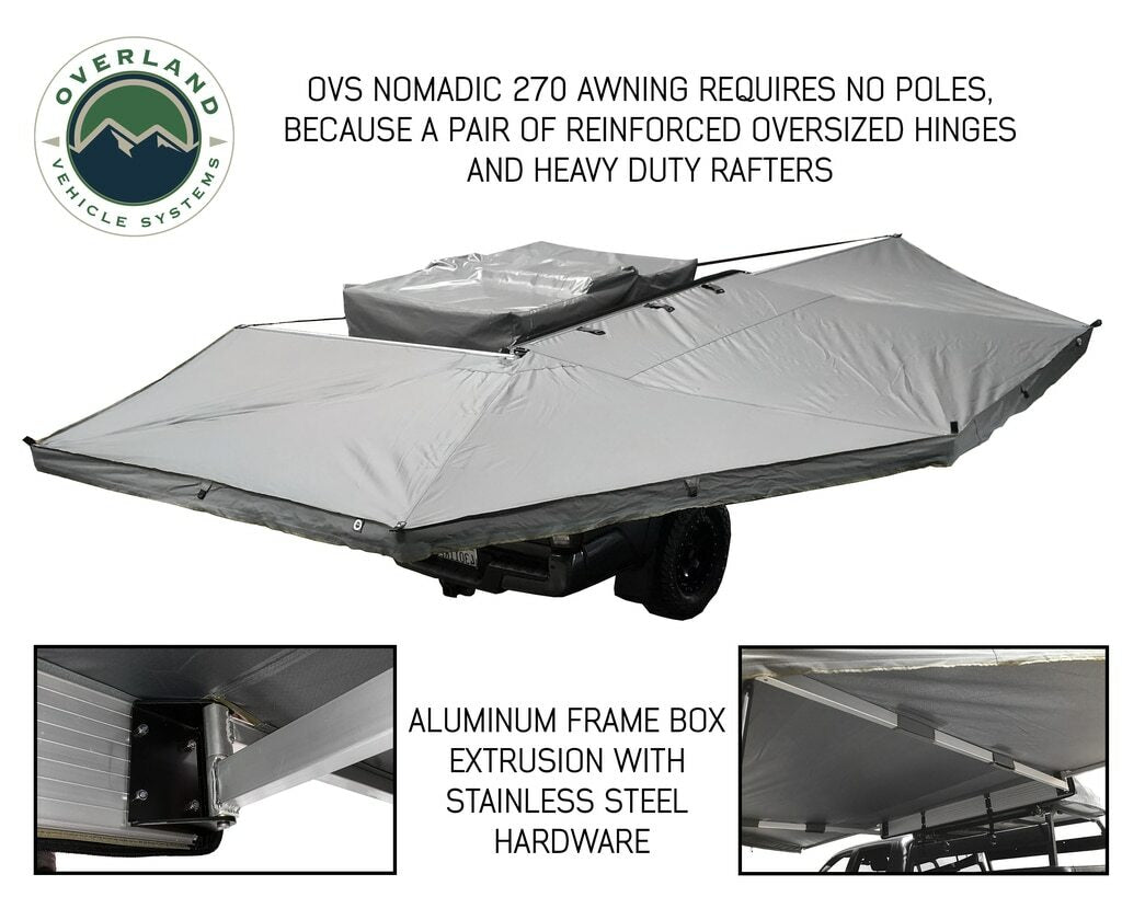 Overland Vehicle Systems - Nomadic Awning 270 Awning with Walls Passenger - 19549907