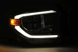 AlphaRex 880728 LED Projector Headlights Plank Style Design Midnight Black