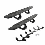 Go Rhino 6964256820PC - RB30 Running Boards with Mounting Brackets & 2 Pairs of Drops Steps Kit - Textured Black