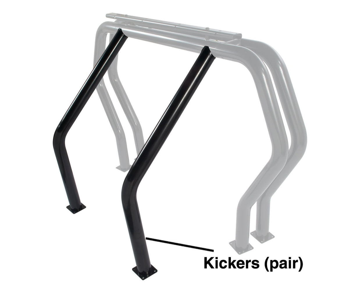 Go Rhino 9560B - Bed Bar Component - Pair of Kickers (Between Wheel Wells) - Black Powdercoat