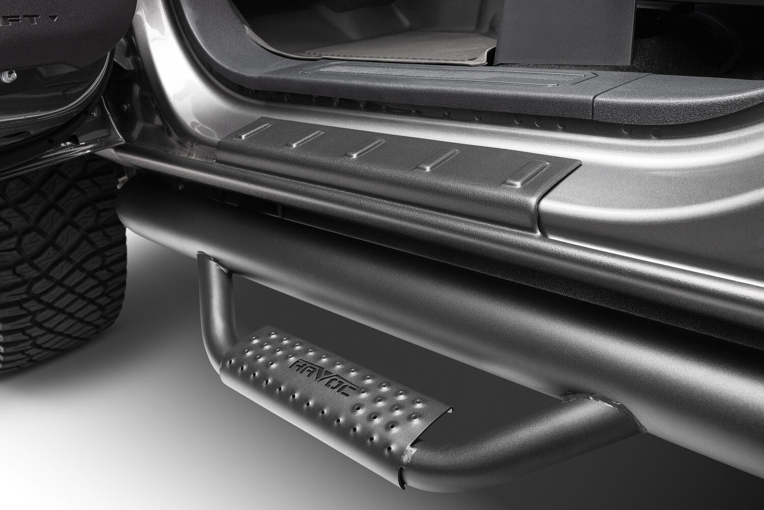 Husky Liners 2874068 Black Trail Armor Rocker Panel and Sill Plate Covers 99-06 Chevy/GMC 1500: 99-04 2500/3500 HD Extended Cab