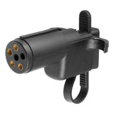 Curt - Electrical Adapter with Tester (6-Way Round Vehicle to 4-Way Flat Trailer) - 57627