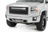 Rough Country - Mesh Grille - 30" Dual Row LED - Black - White DRL - GMC Sierra 1500 (14-15) - 70190DRL