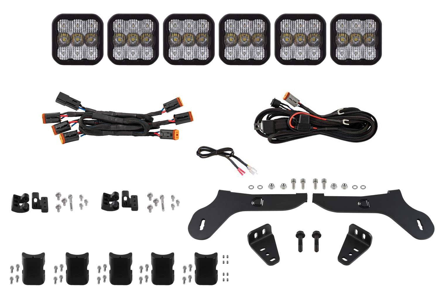 Diode Dynamics - SS5 Grille CrossLink Lightbar Kit for 2017-2020 Ford Raptor, Sport White Combo - DD7335