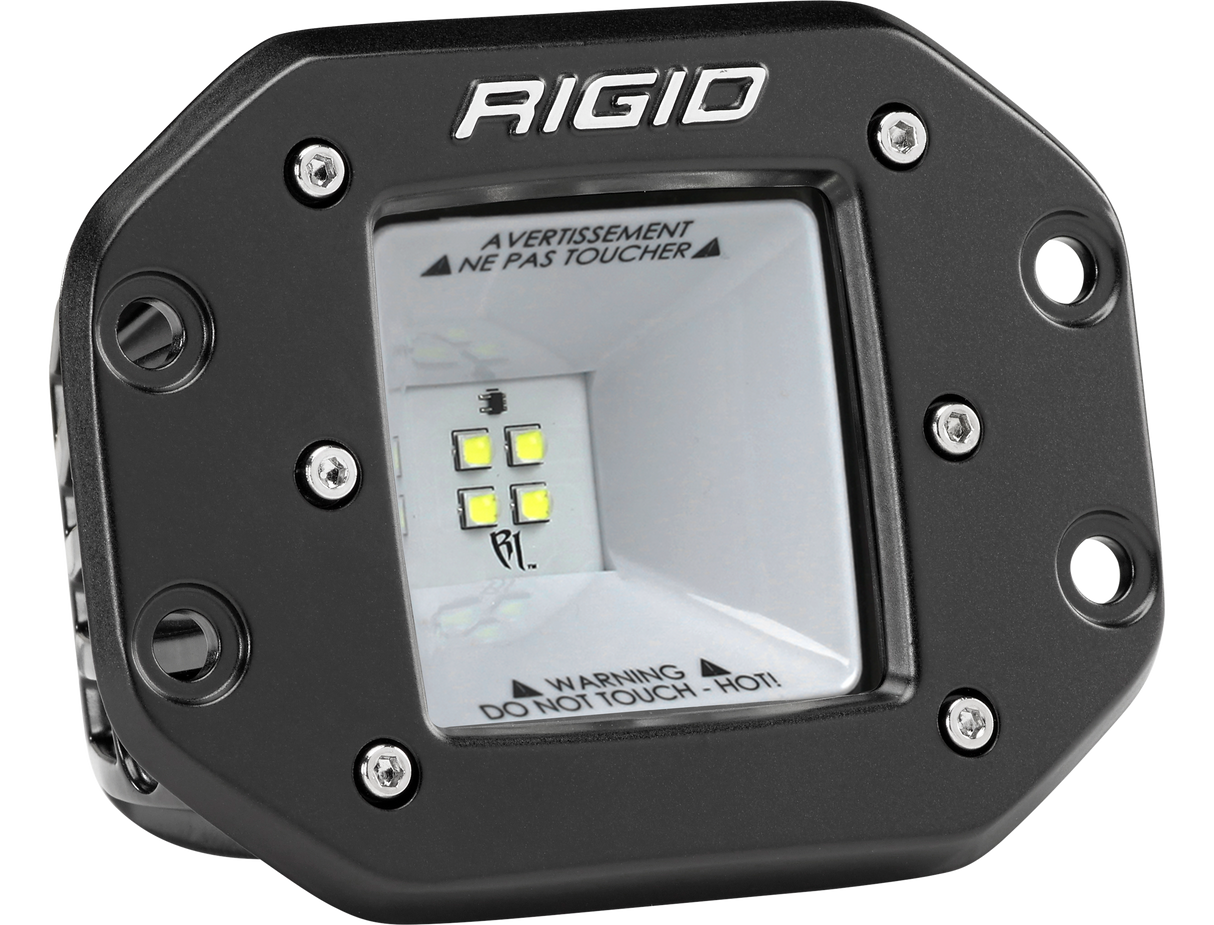RIGID 2X2 115 Degree DC LED Scene Light, Flush Mount, Black Housing, Single