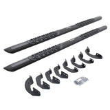 Go Rhino V3443580T - V3 Series Aluminum Side Steps with Mounting Brackets - Textured Black