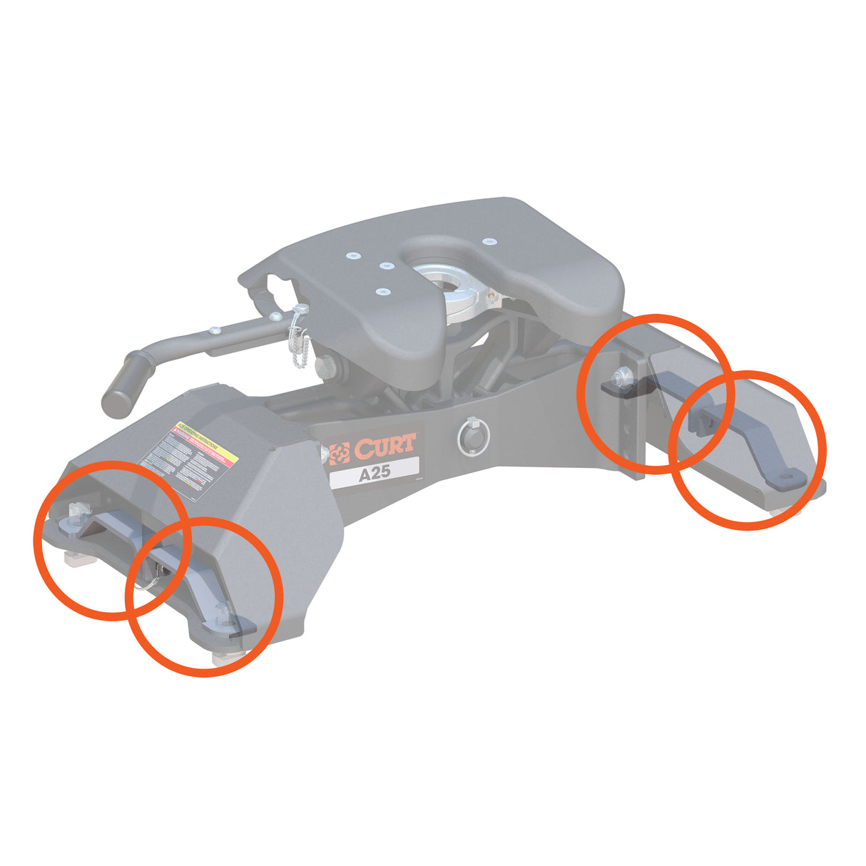 Curt - Replacement 5th Wheel Puck System Handles for Ford (Fits 16017, 16020) - 19201