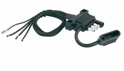 Husky Towing - 30495 4 Wire Flat 12" Wire Lgth W/Built In Mnting Holes/Dust Cover & Terminal Grease