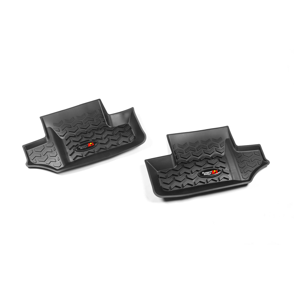 Rugged Ridge - Floor Liners, Rear, Black; 07-16 Jeep Wrangler JK - 12950.02