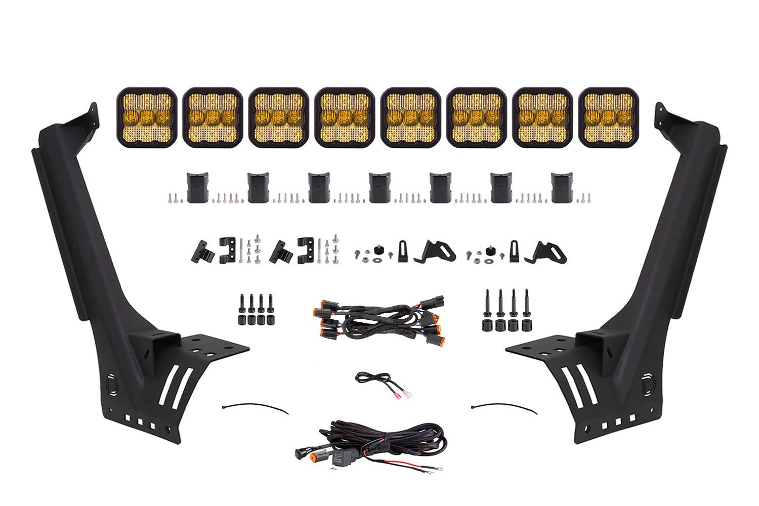 Diode Dynamics - Jeep JL SS5 Sport CrossLink Windshield Yellow Combo Lightbar Kit - DD6822