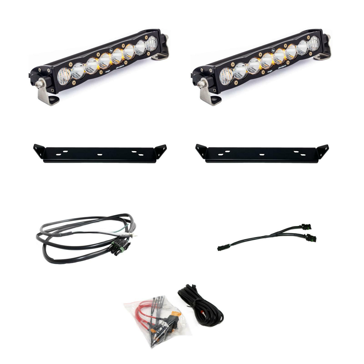 Baja Designs - 448065 - S8 10 Inch Dual Behind Grille Light Bar Kit