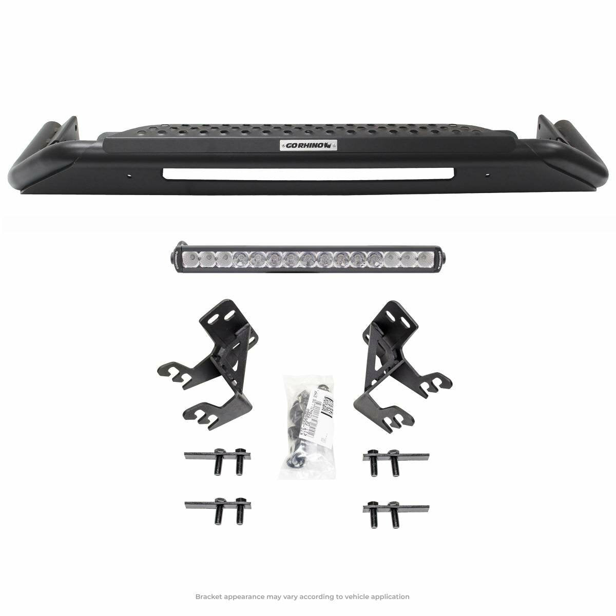 Go Rhino 5665620LT - RC3 LR with Mounting Brackets & 20" Light Bar - Textured Black