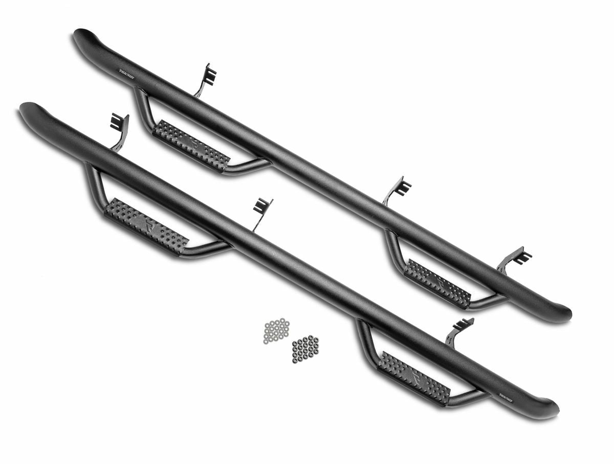N-Fab - Nerf Step-Cab Len (2 Stps)-19 (New Body)-21Silv/Sierra1500/20-21HD Dbl-TXBlk - C1971QC-TX