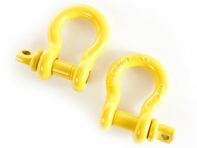 Rugged Ridge - D-Rings, 3/4-Inch, Yellow, Pair - 11235.15